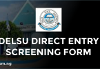 delsu direct entry form
