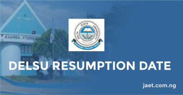 delsu resumption date