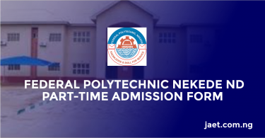 nekede poly ND part time admission form