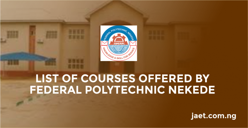 nekede poly list of courses offered