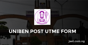 uniben post utme form