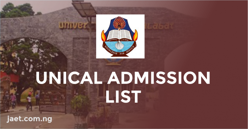 unical admission list