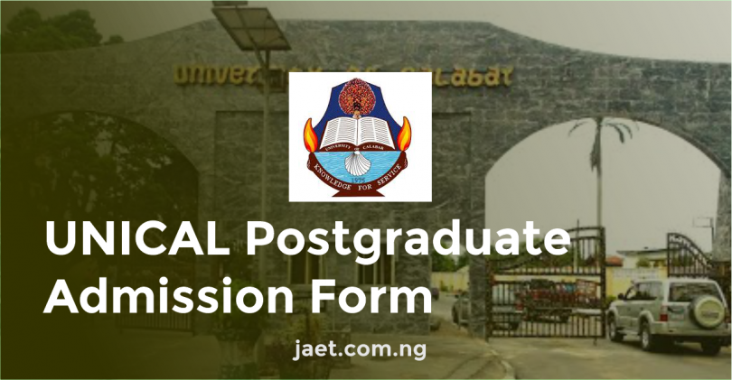 unical postgraduate admission form