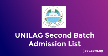 unilag second batch admission list