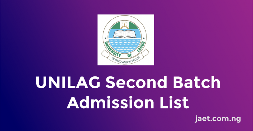 unilag second batch admission list