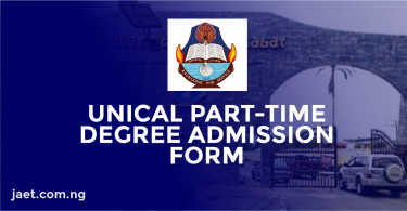 unical part time degree admission form
