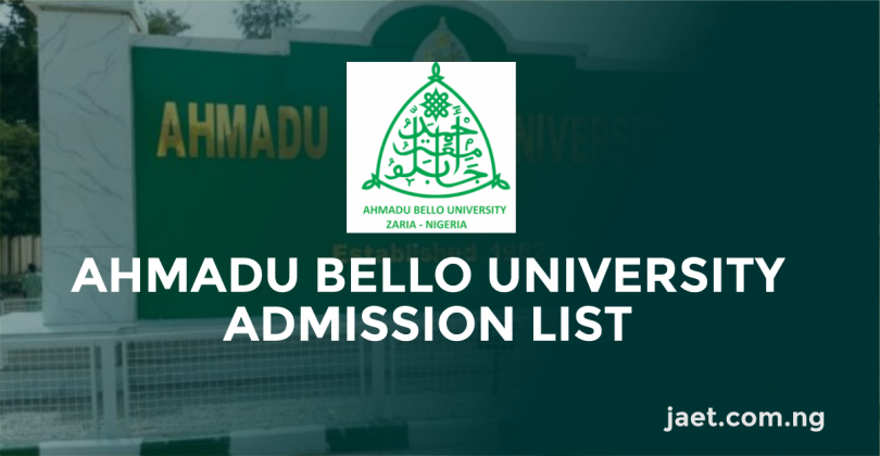 Ahmadu Bello University Admission List