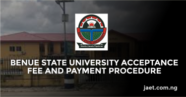 Benue State University Acceptance Fee