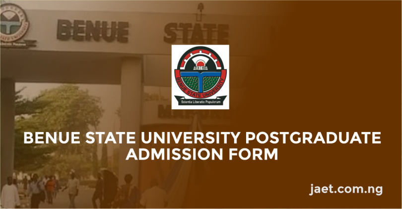 Benue State University Postgraduate Admission Form