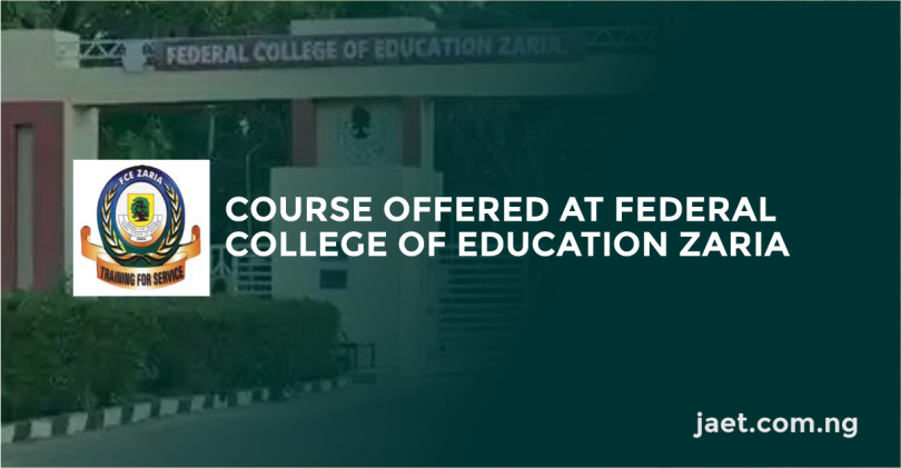 FCE Zaria Courses