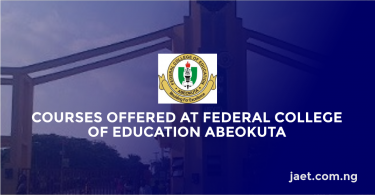 FCE Abeokuta courses