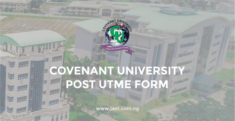 Covenant University Post UTME Form