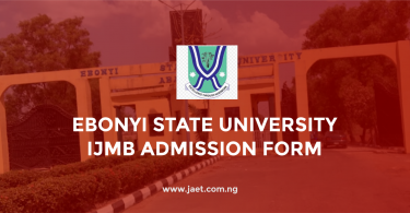 EEbonyi State University IJMB Admission Form
