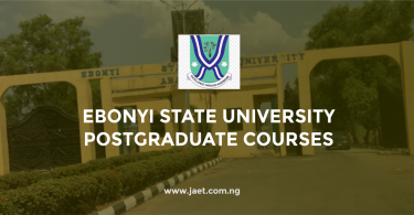 Ebonyi State University Postgraduate Courses