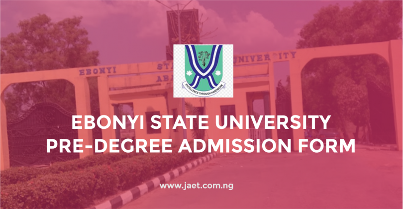Ebonyi State University Pre-degree Admission Form