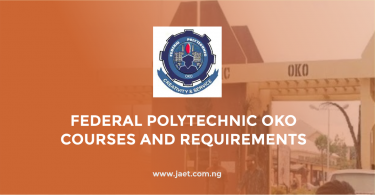 Federal Polytechnic Oko Courses