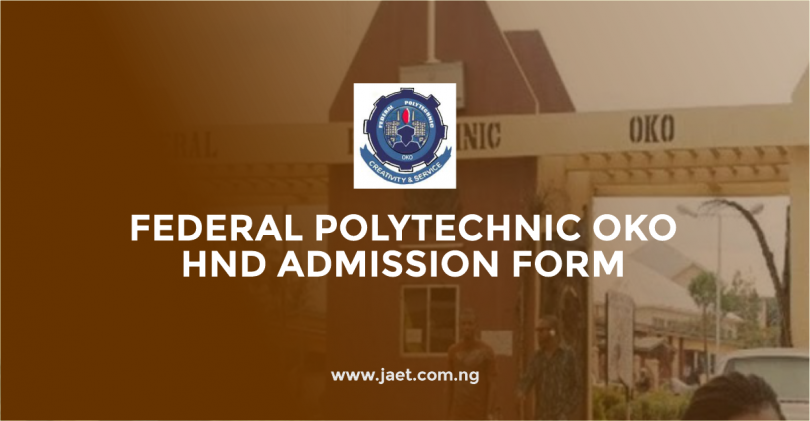 Federal Polytechnic Oko HND Admission Form