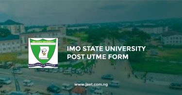 Imo State University Post UTME Form