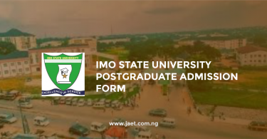 Imo State University Postgraduate Admission Form
