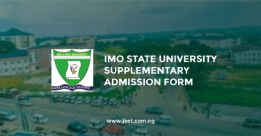 Imo State University Supplementary Admission Form