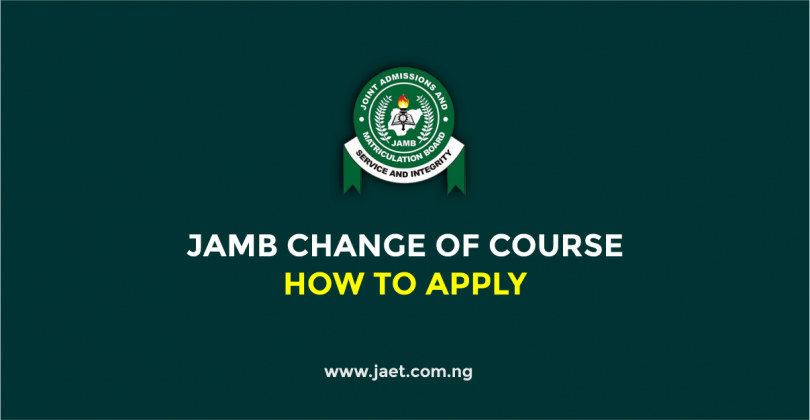 JAMB Change of Course Form