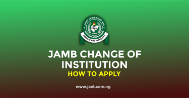 JAMB Change of Institution Form