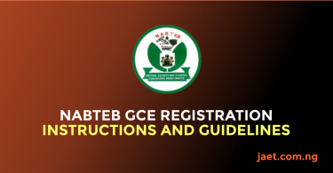 NABTEB GCE Registration