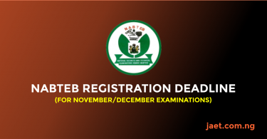 NABTEB Registration Deadline