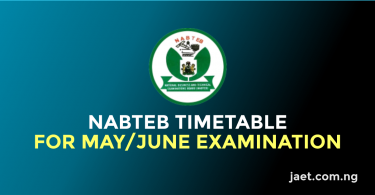 NABTEB Timetable