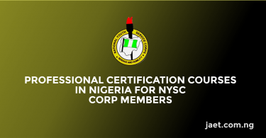 Professional Certification Courses in Nigeria for NYSC Corp Members