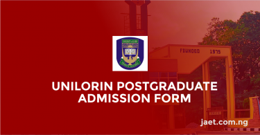 UNILORIN Postgraduate Admission Form