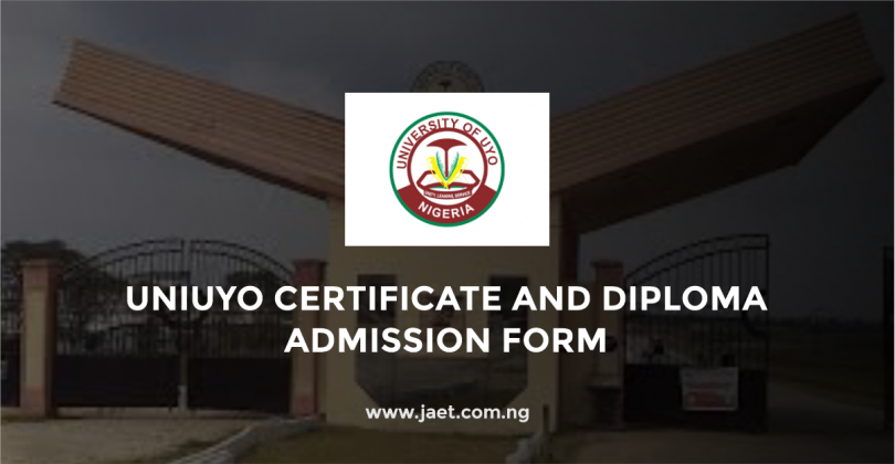 UNIUYO Certificate and Diploma Admission Form