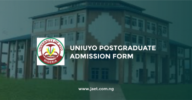 UNIUYO Postgraduate Admission Form