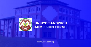 UNIUYO Sandwich Admission Form