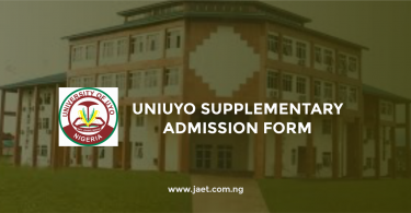 UNIUYO Supplementary Admission Form