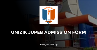 UNIZIK JUPEB Admission Form