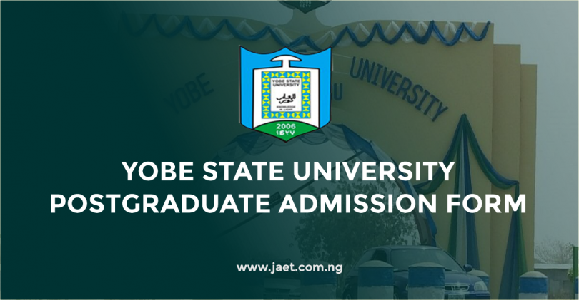 Yobe State University Postgraduate Admission Form