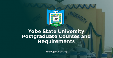 Yobe State University Postgraduate Courses