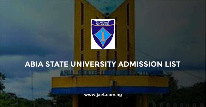 Abia State University Admission List