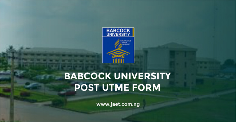Babcock University Post UTME Form