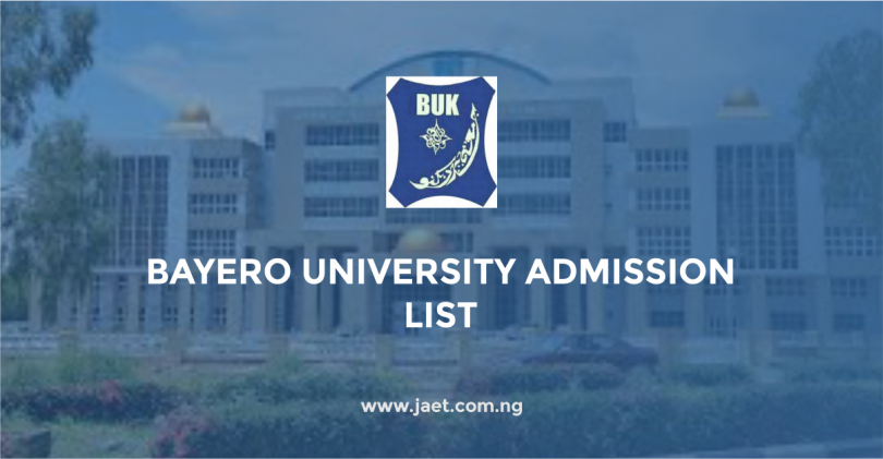 Bayero University Admission List