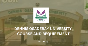 Dennis Osadebay University Courses