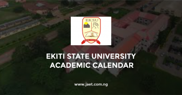 Ekiti State University Academic Calendar