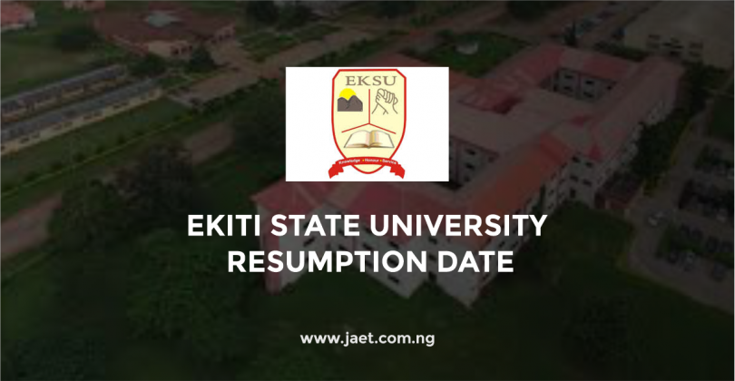 Ekiti State University Resumption Date