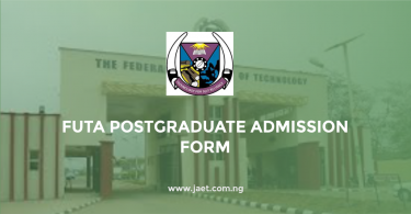 FUTA Postgraduate Admission Form