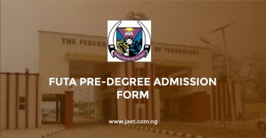 FUTA Pre-Degree Admission Form