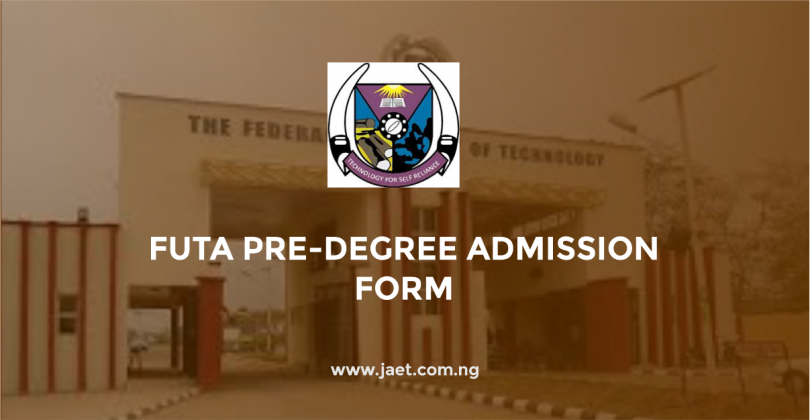 FUTA Pre-Degree Admission Form