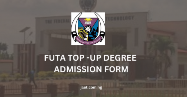 FUTA Top-Up Degree Admission Form