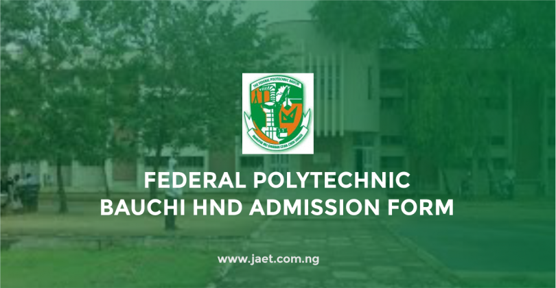 Federal Polytechnic Bauchi HND Admission Form