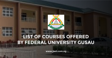 Federal University Gusau Courses